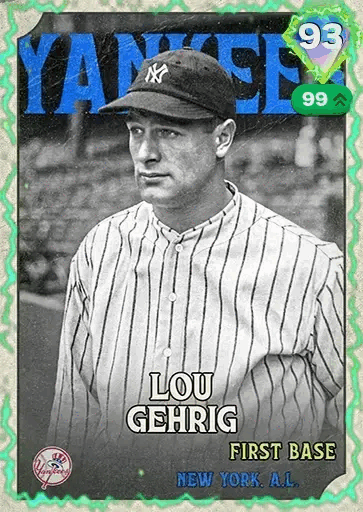 Lou Gehrig Vintage card art