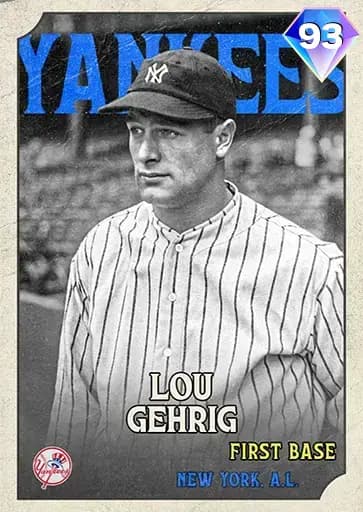 Lou Gehrig Vintage card art